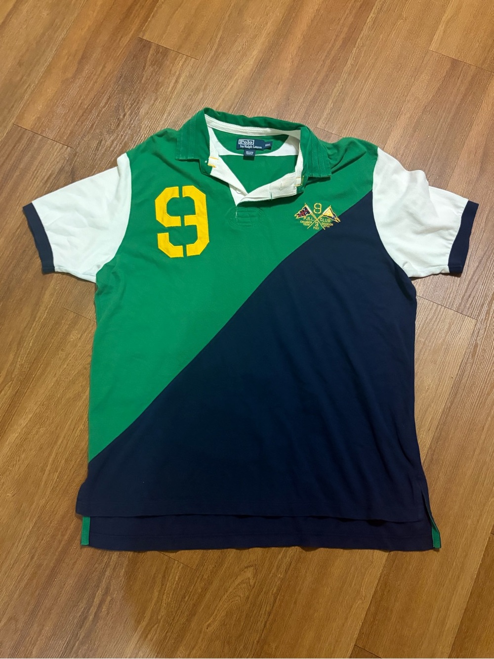 Polo by Raph Lauren Vintage Rugby Polo Colorful Colorblock Style EUC Size XXL SS
